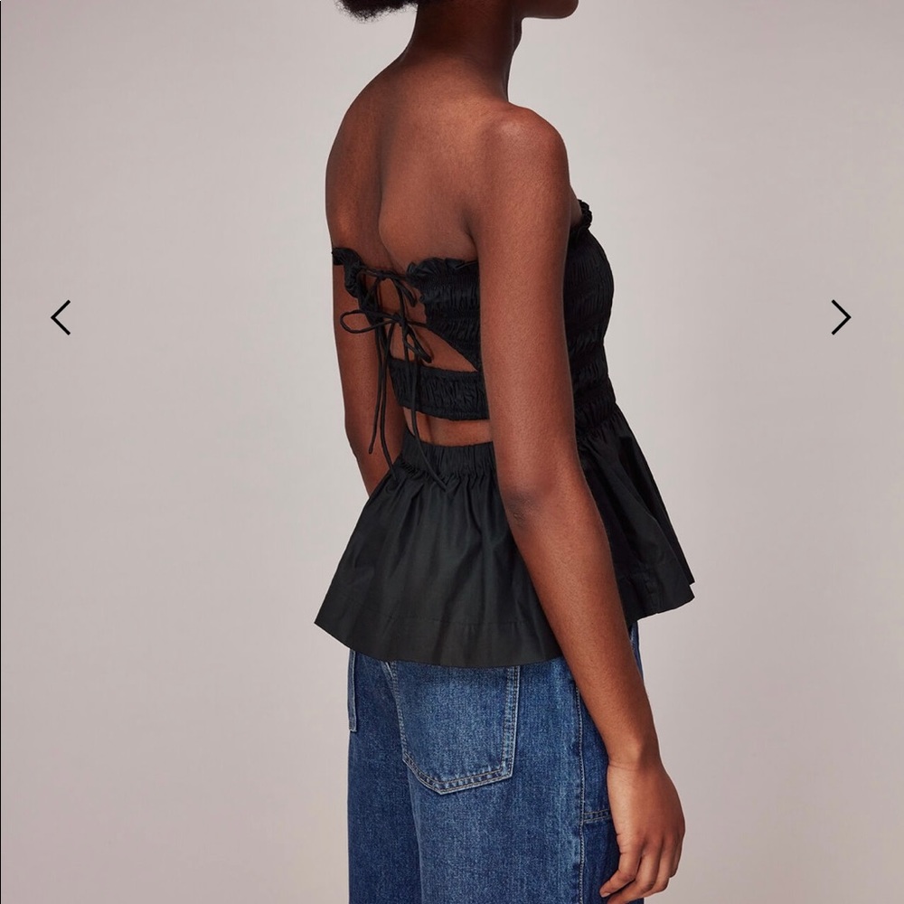 Whistles shirred strapless top